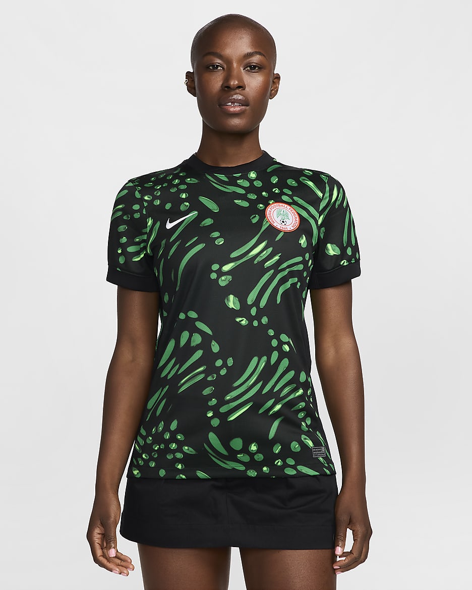 Maglia da calcio replica Nike Dri FIT Nigeria squadra femminile 2024 25 Stadium da donna Away. Nike CH